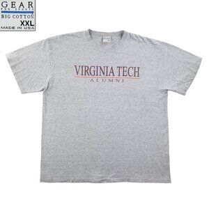 Virginia Tech Vintage T-Shirt Alumni Hokies USA Gear For Sports Big Cotton XXL